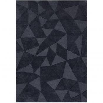 Tapis design gris foncé 120x170 cm en laine