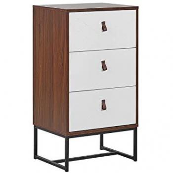 Dresser Dark Wood with White Metal Legs