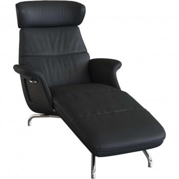Relaxstuhl Clement Chaislongue – FLEXLUX Loungesessel (schwarz)