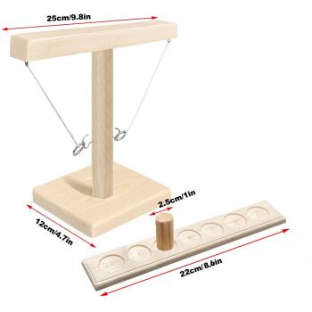 Jeu interactif de maison pour enfants et adultes, anneau en bois à lancer