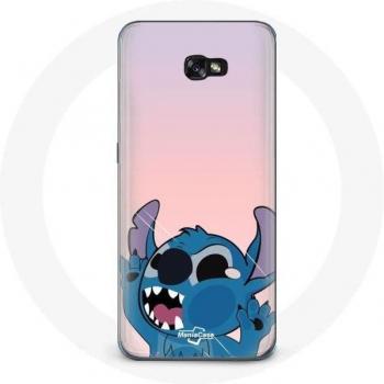Pink Background Stitch Nose Case for Samsung Galaxy A3 2017