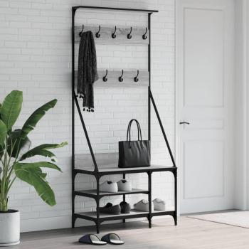 Clothes Rack with Shoe Storage vidaXL Black 80x40x184 cm