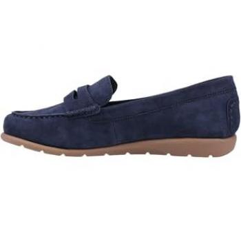 Loafers Femmes Hush Puppies Suède Navy