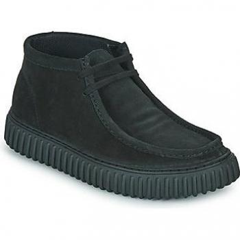 Clarks Botín Torhill Hi – Negro, 41.5, Corte Plano con Detalle de Cordón