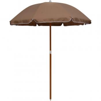 Sombrilla Jardín Poste Metálico 180 cm Taupe