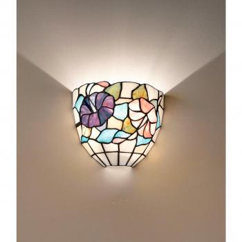 Wandleuchte Tiffany T866 – 24 cm Höhe, 12 cm Tiefe