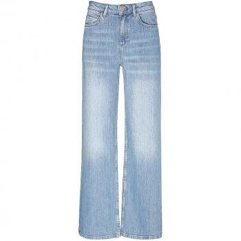 Comma Identity Women’s Wide-Leg Jeans – Waschung, Blau, Größe 40
