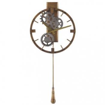 Orologio da Parete Pendolo Ø 30 cm Oro Antico Design Classico Finitura Vintage Marcote