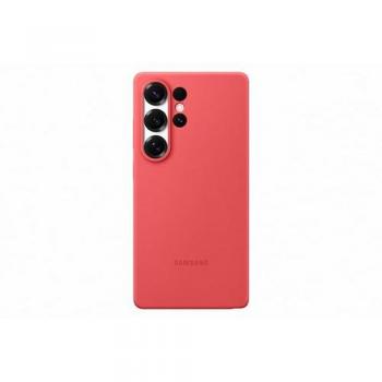 Funda de Silicona Esencial en Rojo para Galaxy S25 Ultra
