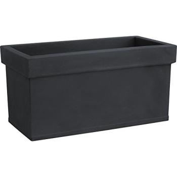 Resina Themis: Vaso da Parete 40 cm, Colore Antracite