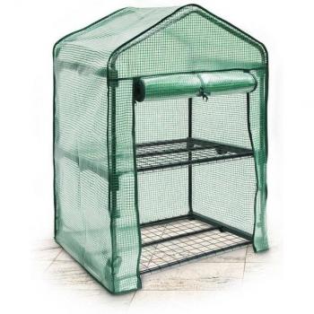 Giardino sul balcone: Serra Vivaio 2 ripiani – 90x70x50 cm – Relaxdays