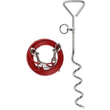KERBL Laisse d'attache avec ancrage en spirale pour le chien