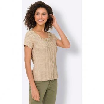 Heine Sandfarbener Pullover