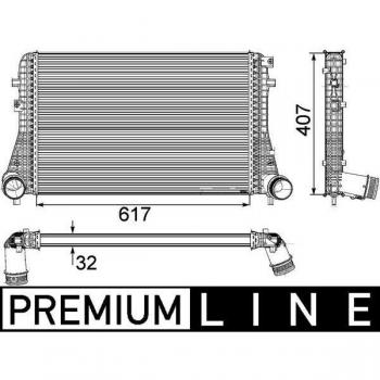 Intercooler de Aire MAHLE Original CI 208 000P
