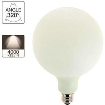 Ampoule déco éclairante opaline, culot E27, 12W cons