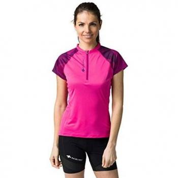Maillot corto 1/2 Zip Raidlight Activ Run Rosa Púrpura Mujer