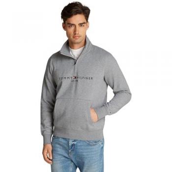 Tommy Hilfiger Sweatshirt »TOMMY LOGO MOCKNECK« grau S