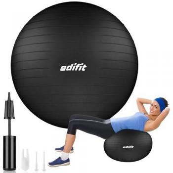 Pelota de Fitness y Pilates Edifitm 55, 65 o 75 cm con Inflador