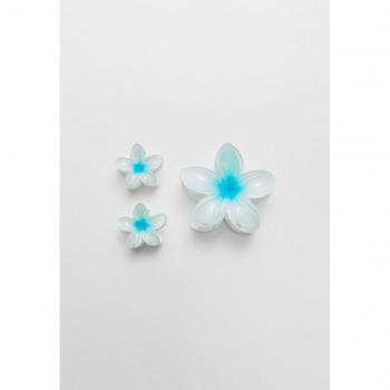 Stradivarius Navy Floral Hair Clip Bundle – 3 Pieces