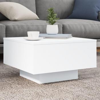 LED Coffee Table White 55x55x31 cm