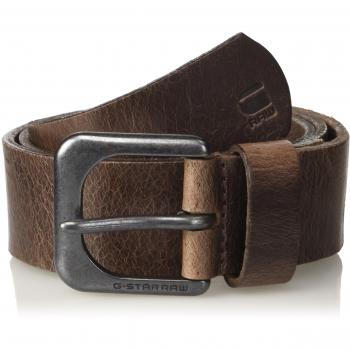 G-Star Raw Men's Zed Leather Belt, Dark Brown, 90 cm