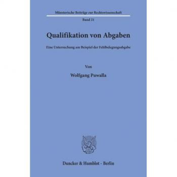 Puwalla, Wolfgang: Qualifikation von Abgaben.