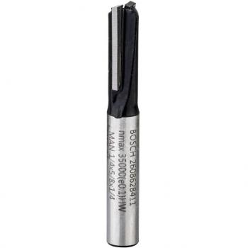 Fraise droite 1/4 Bosch en carbure de tungstène, diamètre 6,35 mm