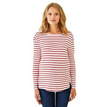 VERTBAUDET Maternity Crossover Top with Red Stripes