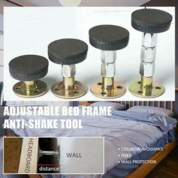 Support mural télescopique 84-110 mm pour cadre de lit fileté réglable 33-44 mm – Outil anti‑choc