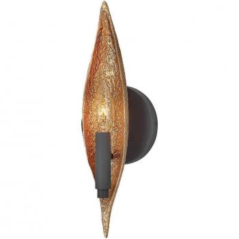 ELSTEAD Quintiesse Hinkley Willow Wall Lamp Carbon Black with Deluxe Gold