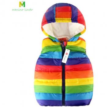 Gilet arc-en-ciel pour bébés filles