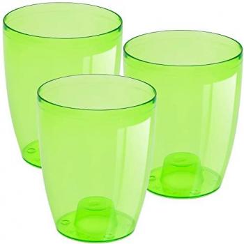 Set di Cubi per Orchidee in Plastica Verde 3 Pz
