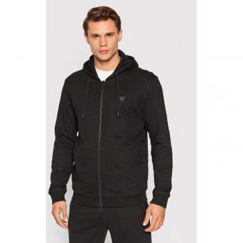 Felpa Guess Full Zip Uomo Nero Regular Fit