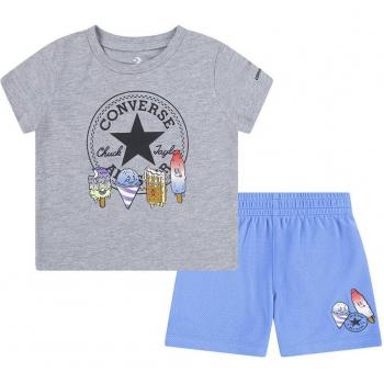 Ensemble Converse Frozen Friends Top + Short – Bleu moyen, 2 ans