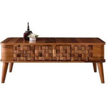 Luxus Couchtisch aus Holz für moderne Wohnräume