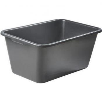15 st. Rektangulär svart plastbalja 90 liter