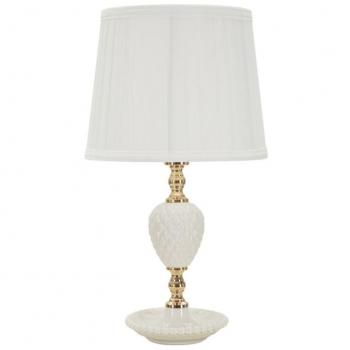 Lampada da Comodino Ceramica Bianca Ø 25x44 cm