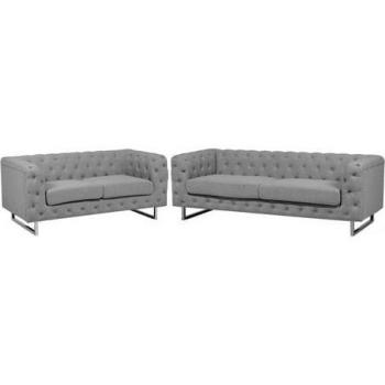 BELIANI Elegantes Sofa Set Hellgrau