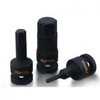 TOPTUL KADH1607 Cubos insertables hexagonales de 1/2 (60 mm, 7 mm, 12,5 mm)