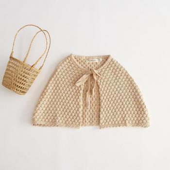 Cape d'extérieur en tricot pour enfants