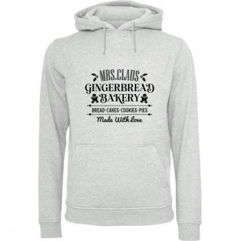 Kapuzenpullover F4NT4STIC Santas Lebkuchenbäckerei in Grau