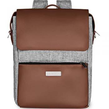 Urban Wickel-Rucksack ABC Design – Deckelfach & Wickelset, Graphit Grau