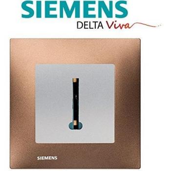 Prise Téléphone Silver Delta Viva avec Plaque Métal Marron de Siemens