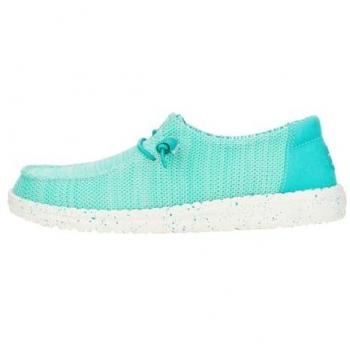 Mocassins Femme Heydude Wendy Stretch Sox Bleu-Céramique