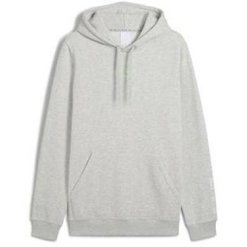 Männlicher PUMA x HYROX Heavyweight Hoodie – 34 % Polyester / 66 % Baumwolle – Größe XXL – Grau