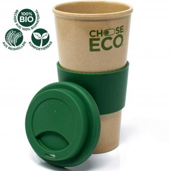 Umweltfreundlicher Kaffeebecher 550 ml – 0 % Plastik, Spülmaschinenfest