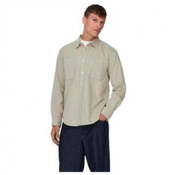Chemise ONLY & SONS Alp couleur Beige