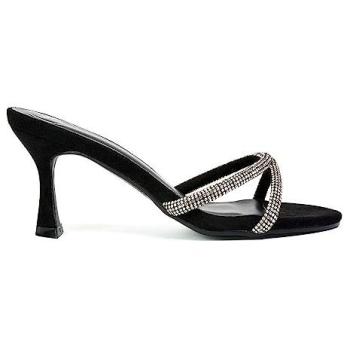 Abby Velvet‑Edge Strappy Heel Sandals