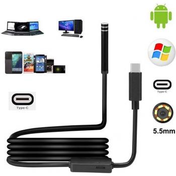 Type-C USB Endoscope Camera with 5.5mm Lens and Waterproof Design