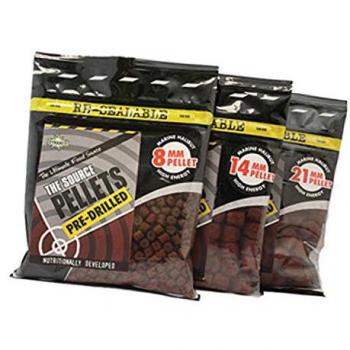 Source Pellet 14 mm Pre‑forato 350 g Marrone (Dynamite Baits)